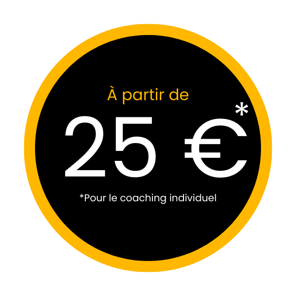 À partir de 25 € pour le coaching individuel